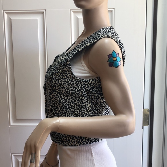 Express Tailleur cheetah Vest 9/10 - Picture 3 of 11
